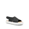 Camper cross-strap chunky sole sandals - Black