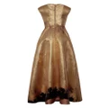 Adam Lippes floral-jacquard maxi dress - Brown