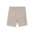 Il Gufo straight-leg linen shorts - Brown
