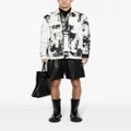 Alexander McQueen abstract-pattern cotton twill jacket - White