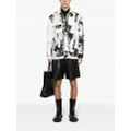 Alexander McQueen abstract-pattern cotton twill jacket - White