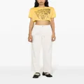 Lanvin x Future floral-print cropped T-shirt - Yellow