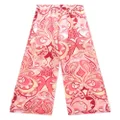 guess kids patterned wide-leg trousers - Pink