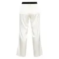 TOM FORD velvet-trim pajama trousers - White
