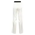 TOM FORD velvet-trim pajama trousers - White