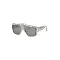 Philipp Plein rectangle-frame sunglasses - Neutrals