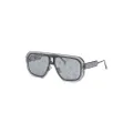 Philipp Plein Adventure oversize-frame sunglasses - Grey