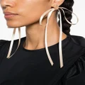 Simone Rocha Bow Ribbon beaded stud earrings - Pink