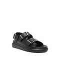 Alexander McQueen logo-debossed leather sandals - Black