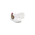 Moschino Kids Teddy Bear appliqué leather sneakers - White