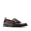 Thom Browne RWB-tab leather penny loafers - Red