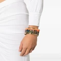 Moschino logo-engraved floral-print bracelet - Orange