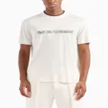 Emporio Armani logo-embroidered cotton T-shirt - White