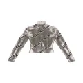 Balenciaga metallic logo-print T-shirt - Silver