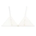 ANINE BING Eileen lace triangle bra - White