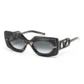 Valentino Eyewear oversize-frame sunglasses - Black