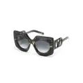 Valentino Eyewear oversize-frame sunglasses - Black