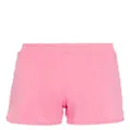 Moschino logo-appliqué jersey mini shorts - Pink
