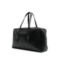 Santoni zip-up leather luggage bag - Black