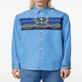 Versace Nautical striped long-sleeve shirt - Blue