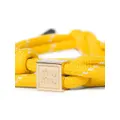 Miu Miu logo-engraved cord bracelet - Yellow
