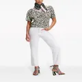 Karl Lagerfeld zebra-print V-neck T-shirt - White
