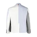 Thom Browne check-pattern single-breasted blazer - Grey