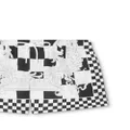 Versace Barocco-motif checkerboard-print swim shorts - Black