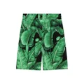 Dolce & Gabbana Kids banana leaf-print Bermuda shorts - Black