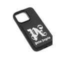 Palm Angels monogram iPhone 15 Pro case - Black
