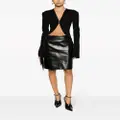 Saint Laurent vertical-seamed leather pencil skirt - Black