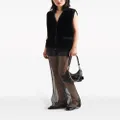 Prada shearling-panelled cashmere vest - Black