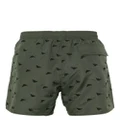 Emporio Armani logo-embroidered swim shorts - Green