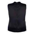Adam Lippes draped silk-charmeuse blouse - Black