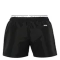 Calvin Klein double-waistband swim shorts - Black