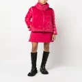 Herno faux-shearling panel quilted jacket - Pink