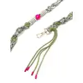 Maje beaded braided shoulder strap - Green