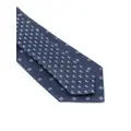 Brioni patterned-jacquard silk tie - Blue