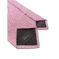 Brioni patterned-jacquard silk tie - Red