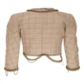 R13 chain-detail tweed jacket - Brown