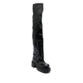 Rick Owens Bogun 78mm leather flared boots - Black