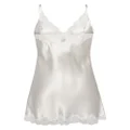 Carine Gilson lace-trim silk nightdress - White