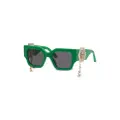 Philipp Plein Square Exclusive oversize-frame sunglasses - Green