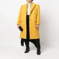 Rochas single-breasted virgin-wool coat - Yellow