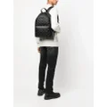 Emporio Armani jacquard-logo zip-around backpack - Black