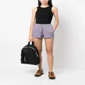 The North Face logo-print cotton track shorts - Purple