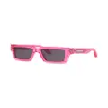 Philipp Plein Dark Shapes Hexagon rectangle-frame sunglasses - Pink