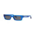 Philipp Plein Dark Shapes rectangle-frame sunglasses - Blue