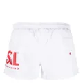 Diesel Bmbx-Nico logo-print swim shorts - White