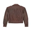 Saint Laurent oversized leather jacket - Brown